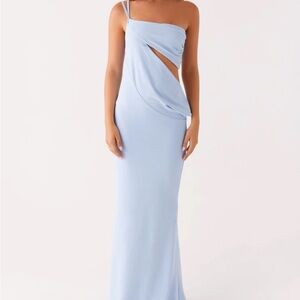 Peppermayo Light Blue One-Shoulder Dress